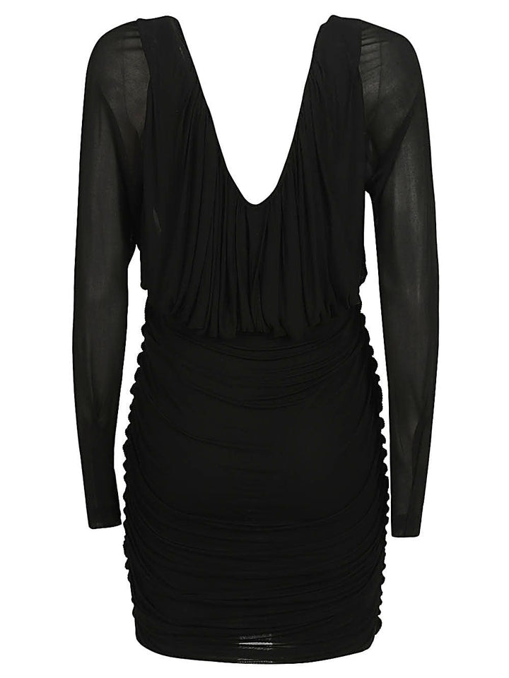 Dresses 38 Saint Laurent Black Short Jersey Dress Brand