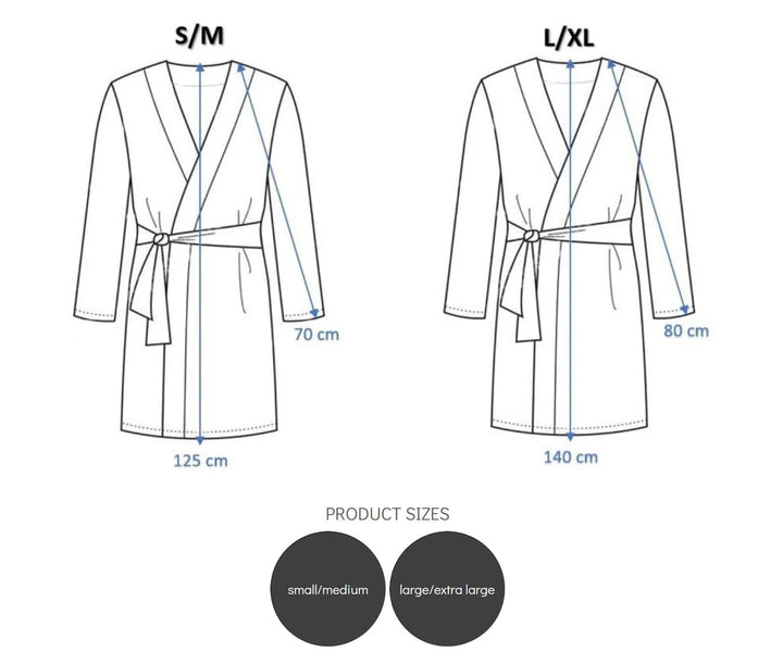 Brogo Bathrobes Brogo Luxe Bathrobe Ink - White Piping Brogo Luxe Bathrobe Ink - White Piping | It is Extremely Sophisticated Brand