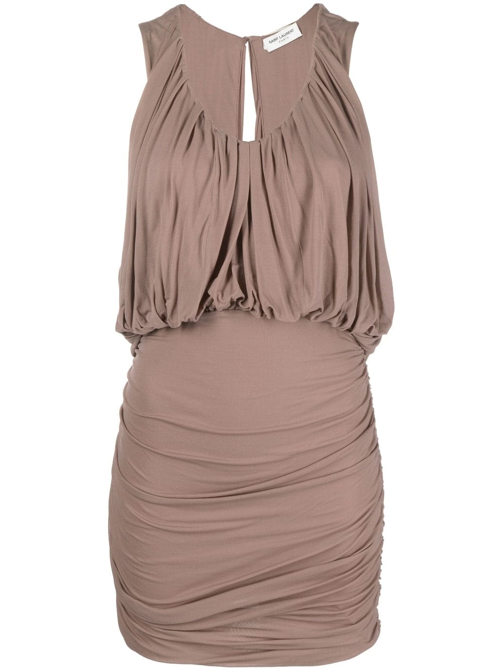 Saint Laurent Dresses Saint Laurent Pink Sleeveless Draped Minidress Saint Laurent Pink Sleeveless Draped Minidress at Italian Luxury Group Brand
