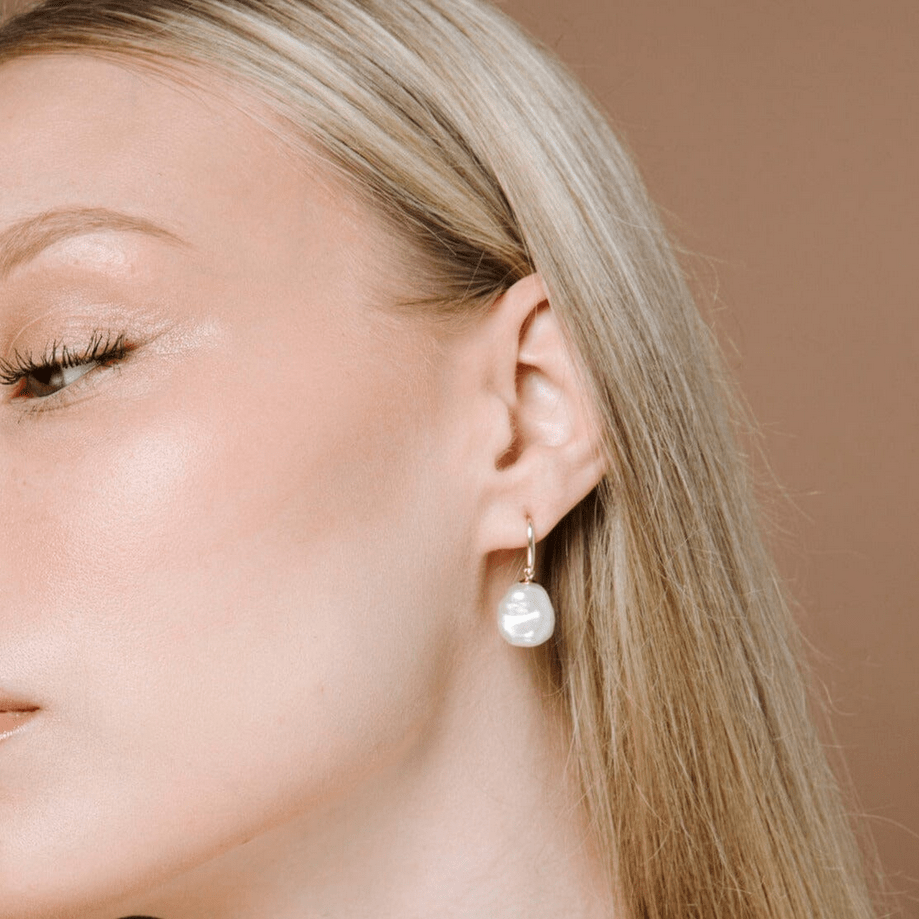 Ikecho Pearl Earrings Ikecho Keshi Freshwater Pearl Hook Earrings Ikecho Keshi Freshwater Pearl Hook Earrings Brand