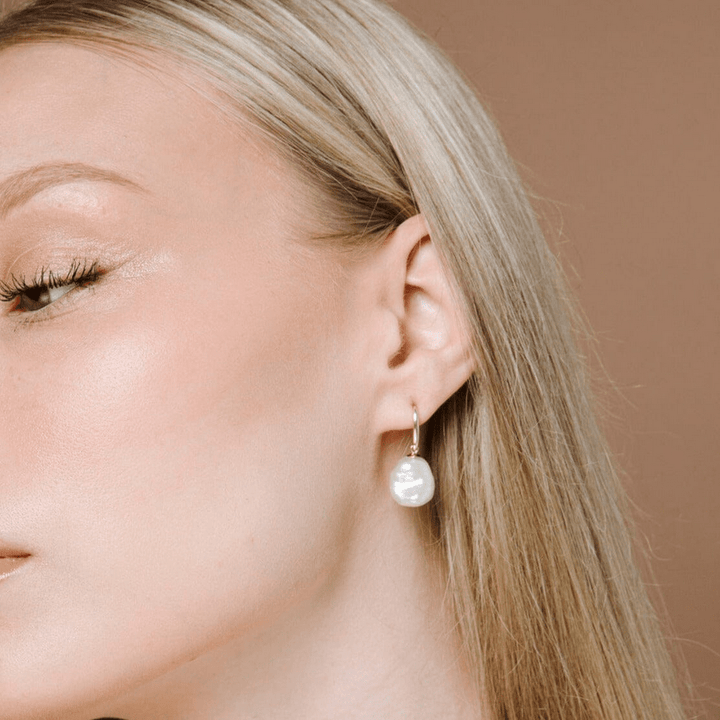 Ikecho Pearl Earrings Ikecho Keshi Freshwater Pearl Hook Earrings Ikecho Keshi Freshwater Pearl Hook Earrings Brand