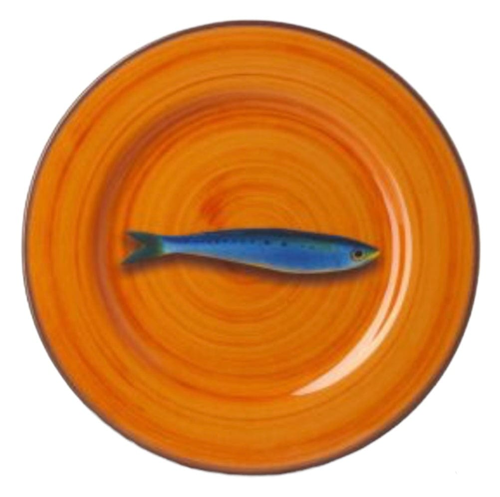 Mario Luca Giusti Plates Mario Luca Giusti Aimone Orange Dinner Plates Set of 12Pcs Brand