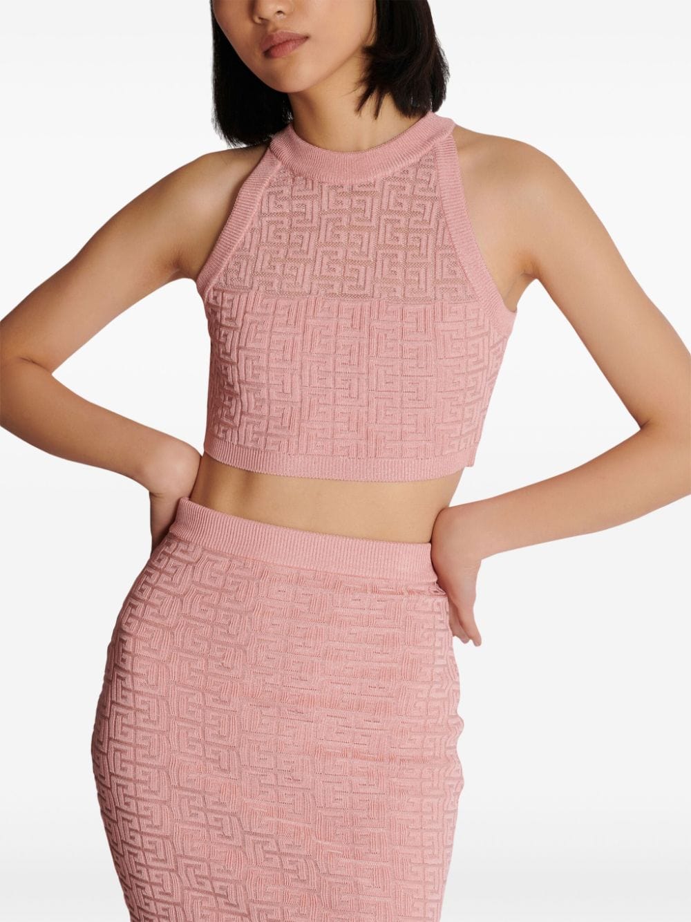 Balmain Topwear 40 Balmain Knit Top Balmain Pink Knit Top Brand