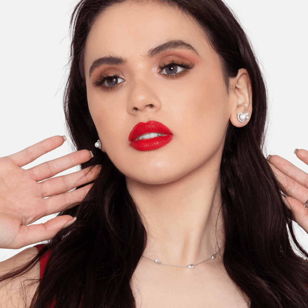 Georgini Earring Georgini Noel Nights Esteem Pearl Earrings Silver Brand