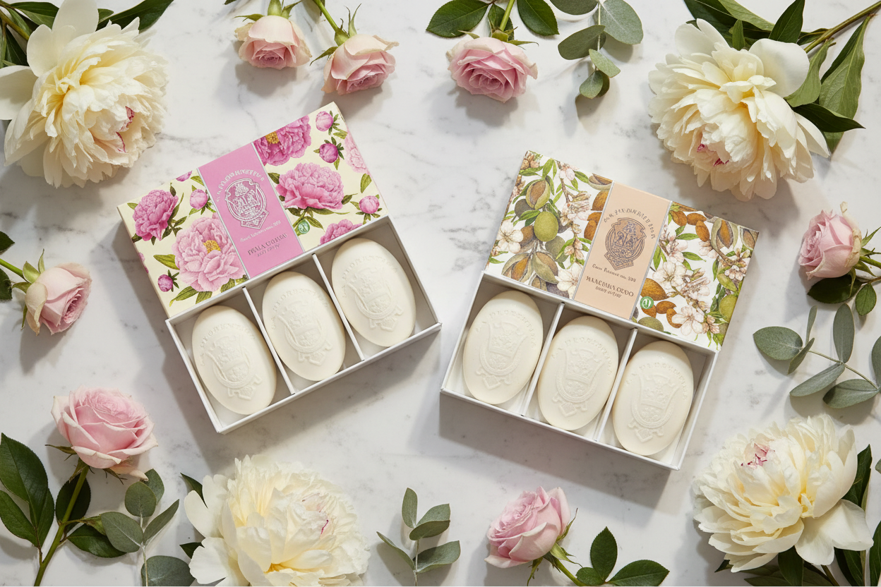 Saponificio Artigianale Fiorentino 3 Bar Soap Gift Box Banner