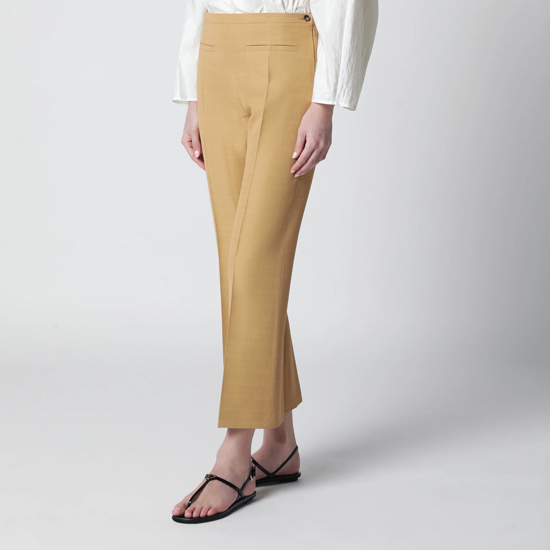 Alberta Ferretti - Beige ankle-length trousers in viscose blend