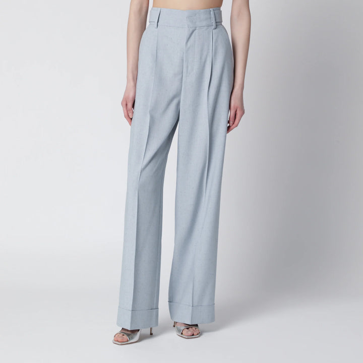 Alberta Ferretti - Light blue trousers in viscose blend