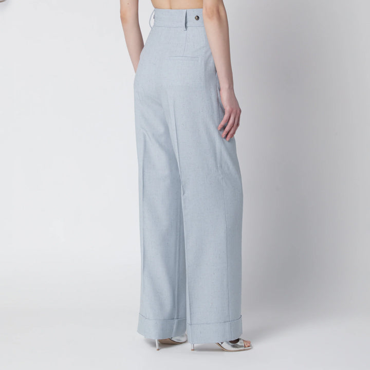 Alberta Ferretti - Light blue trousers in viscose blend