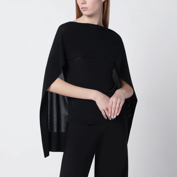 Alberta Ferretti - Black top with chiffon sleeves