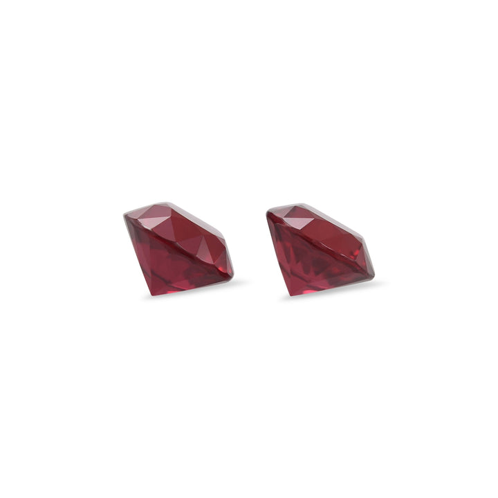 1.22 Carat Red MOZAMBIQUE Round Rubies Pair