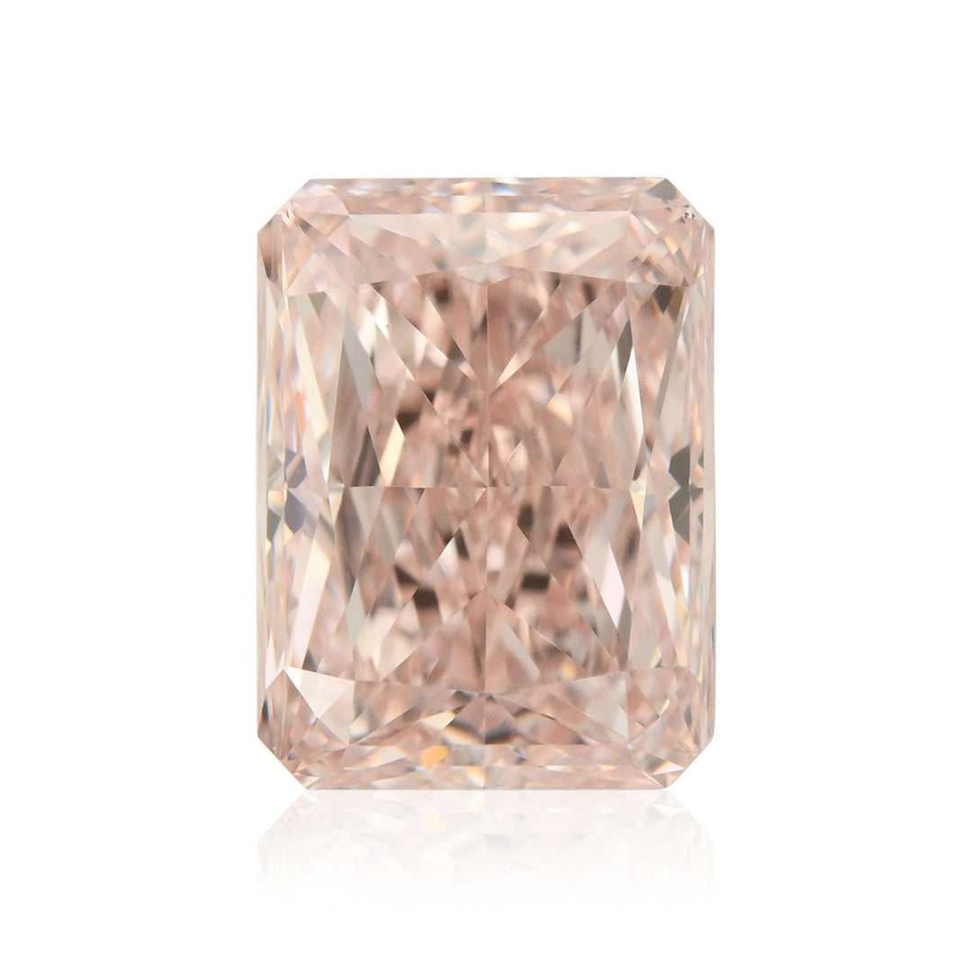 1.28 Carat Fancy Orangy Pink Radiant Diamond VS2 GIA