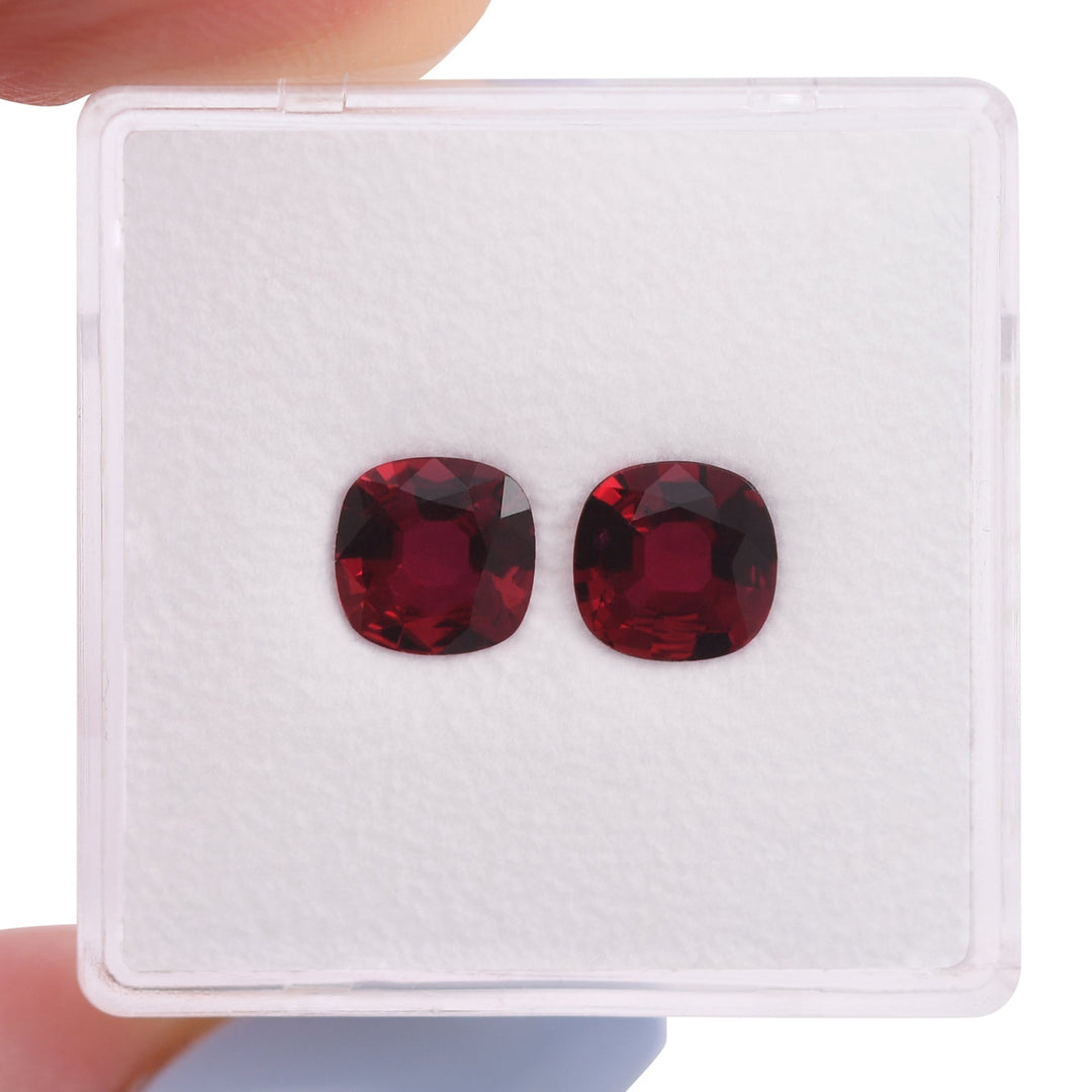 1.58 Carat Red MOZAMBIQUE Cushion Rubies Pair