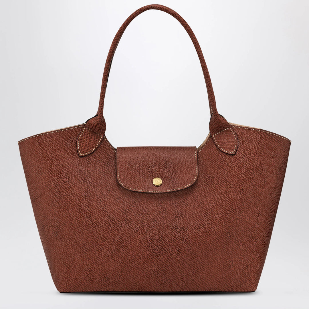 Longchamp - L Épure leather shoulder bag brown
