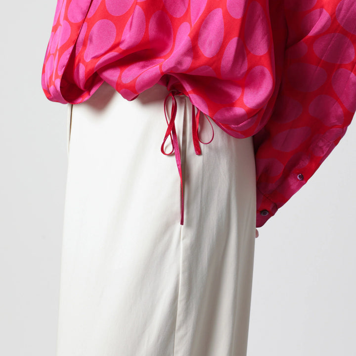 Dries Van Noten - Crossed Shirt with Fuchsia Print