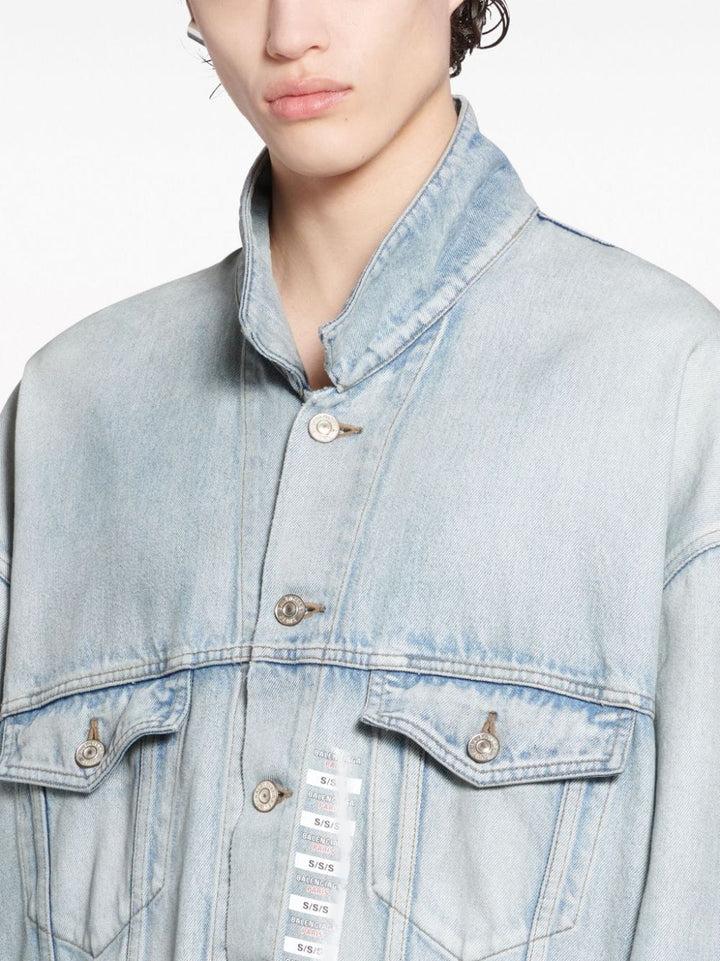 Jackets 1 Balenciaga Denim jacket with flap pockets and drop shoulder Brand