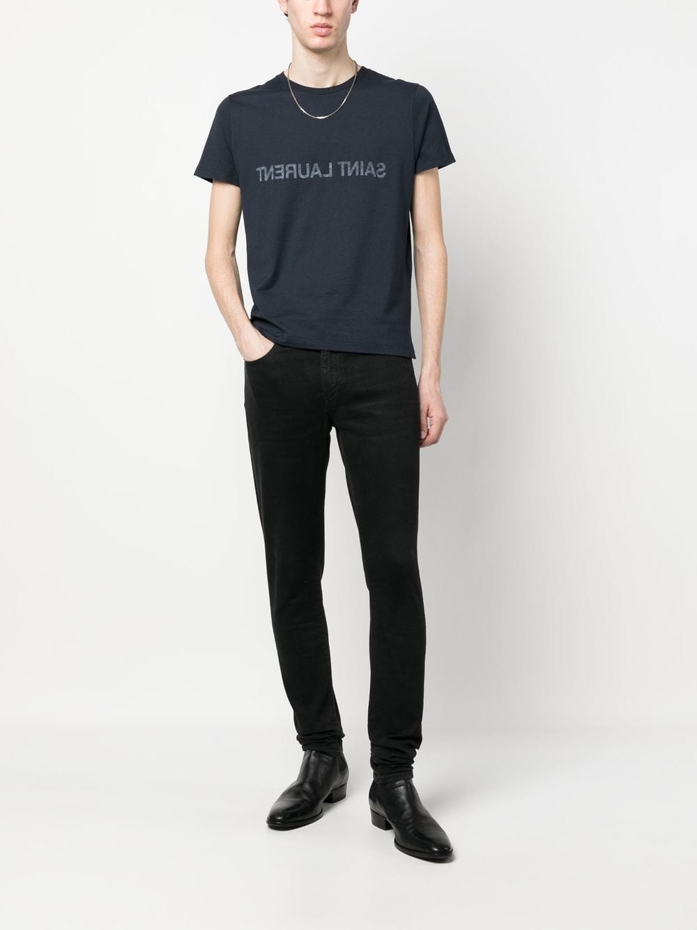 Topwear Saint Laurent T-shirts and Polos Blue Brand