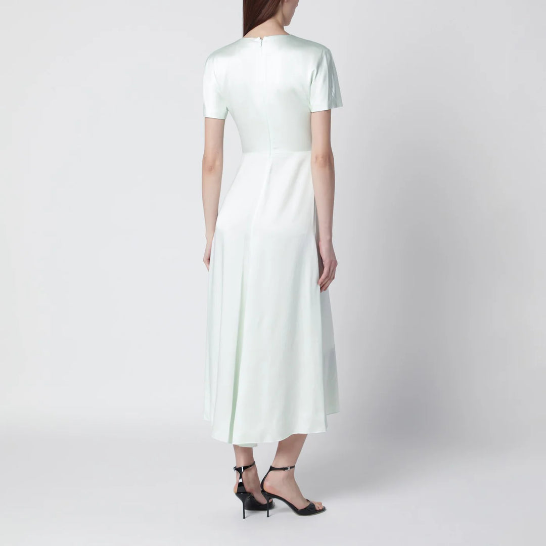 Victoria Beckham - Blaire dress with gathered waist in aloe colour