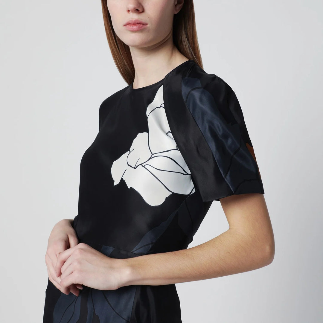 Victoria Beckham - Eve floral satin midi dress