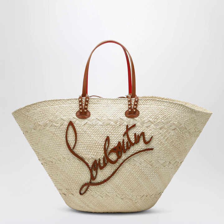 Christian Louboutin - Raffia and calf leather Tote bag Cabata large