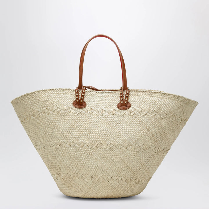 Christian Louboutin - Raffia and calf leather Tote bag Cabata large