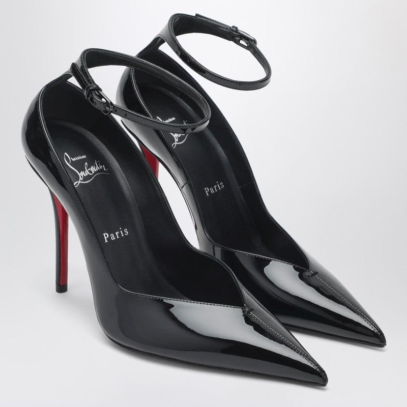 Shoes Christian Louboutin - Black patent leather Erozee pumps with ankle strap - 38 IT Brand