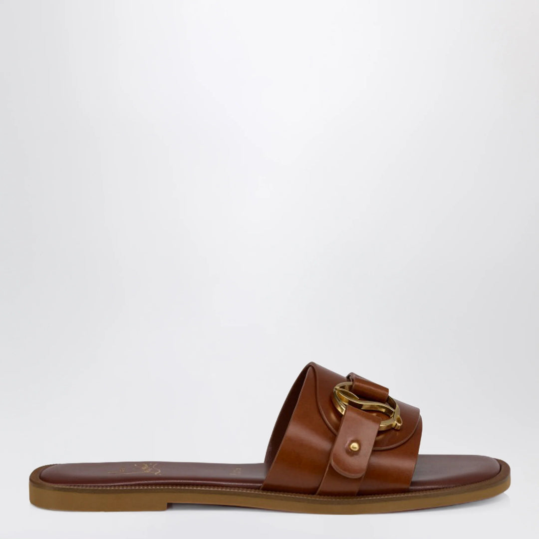 Christian Louboutin - Her In Roma Dark Carmine Leather Mules