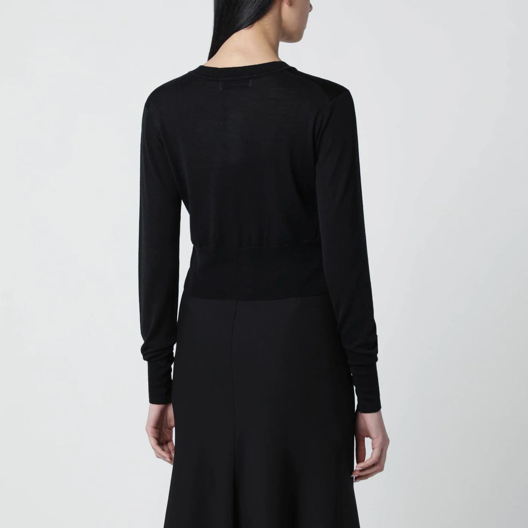 Vivienne Westwood - Black cropped wool and silk cardigan