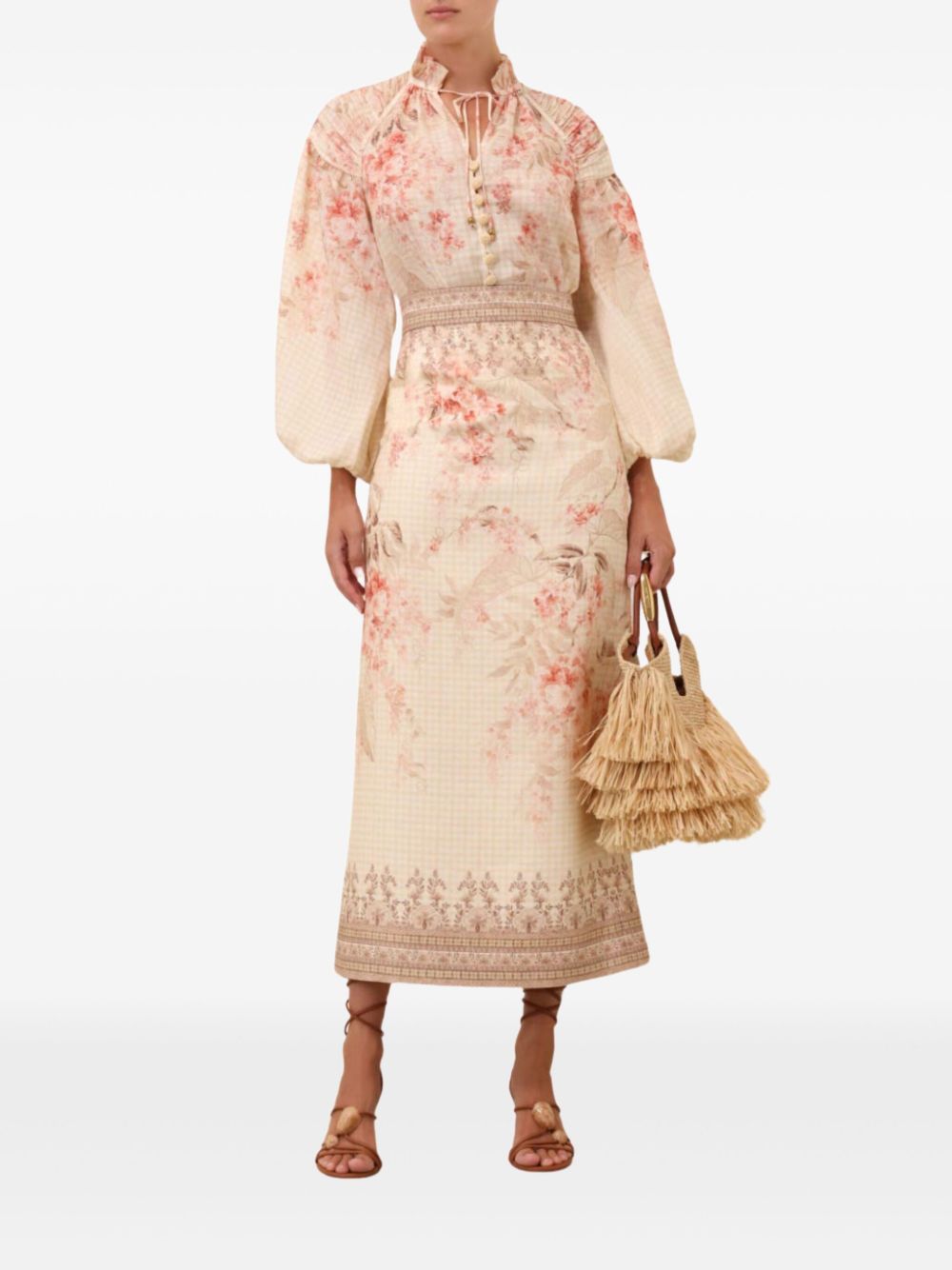 Zimmermann Illuminate Pencil Midi Skirt