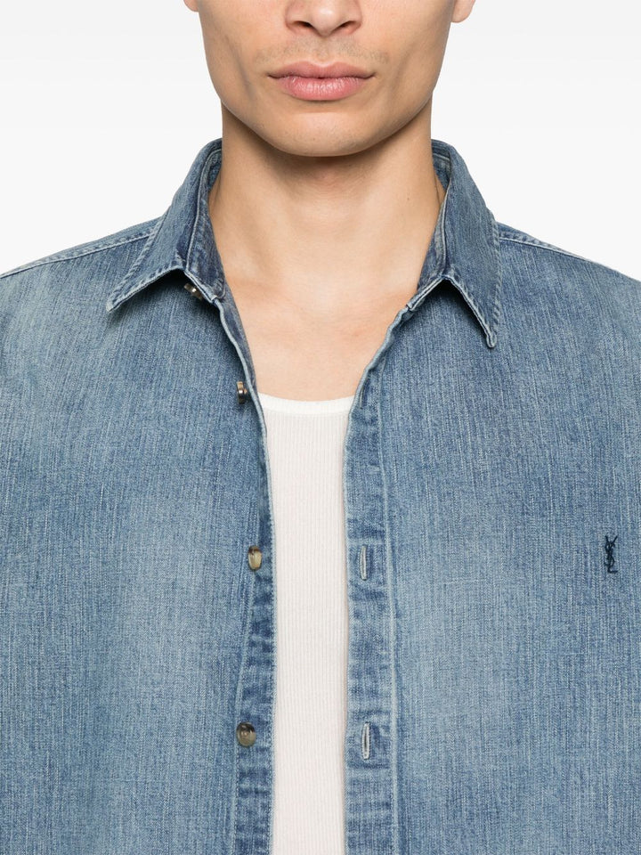 Saint Laurent Shirts Blue Denim