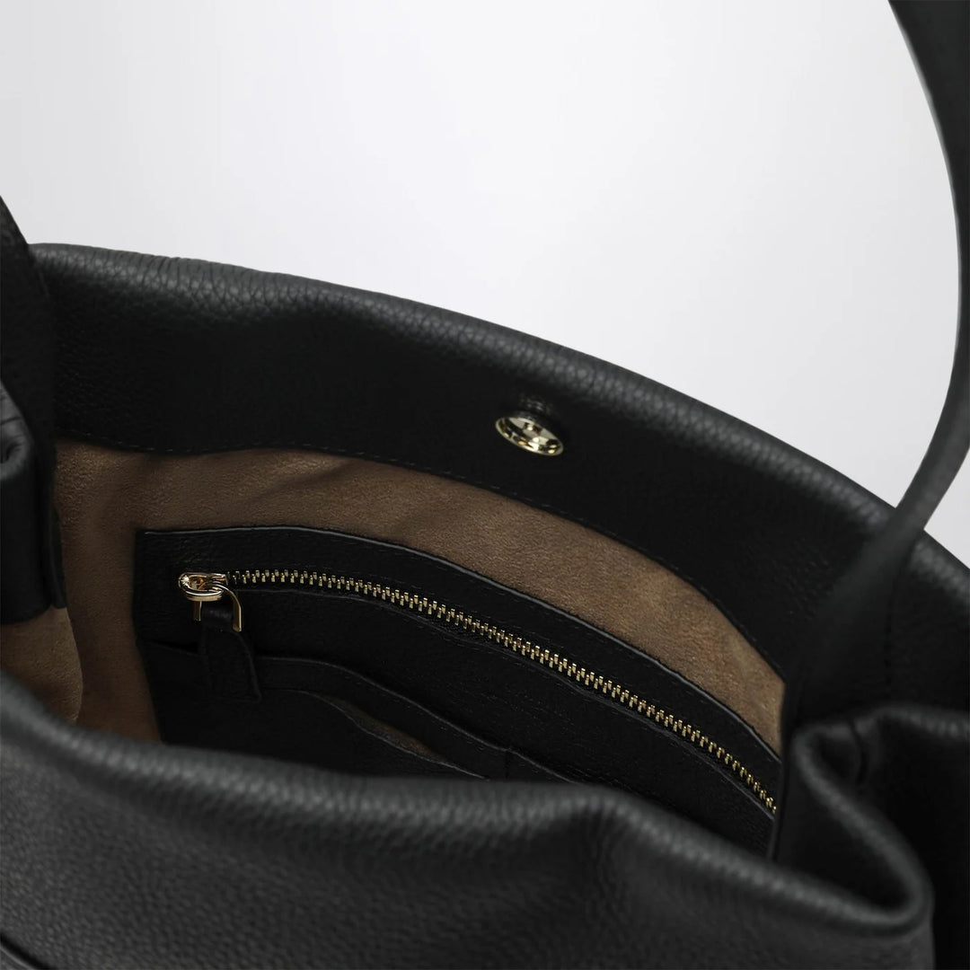 Manu Atelier - Tote Du Jour tote bag in black calfskin