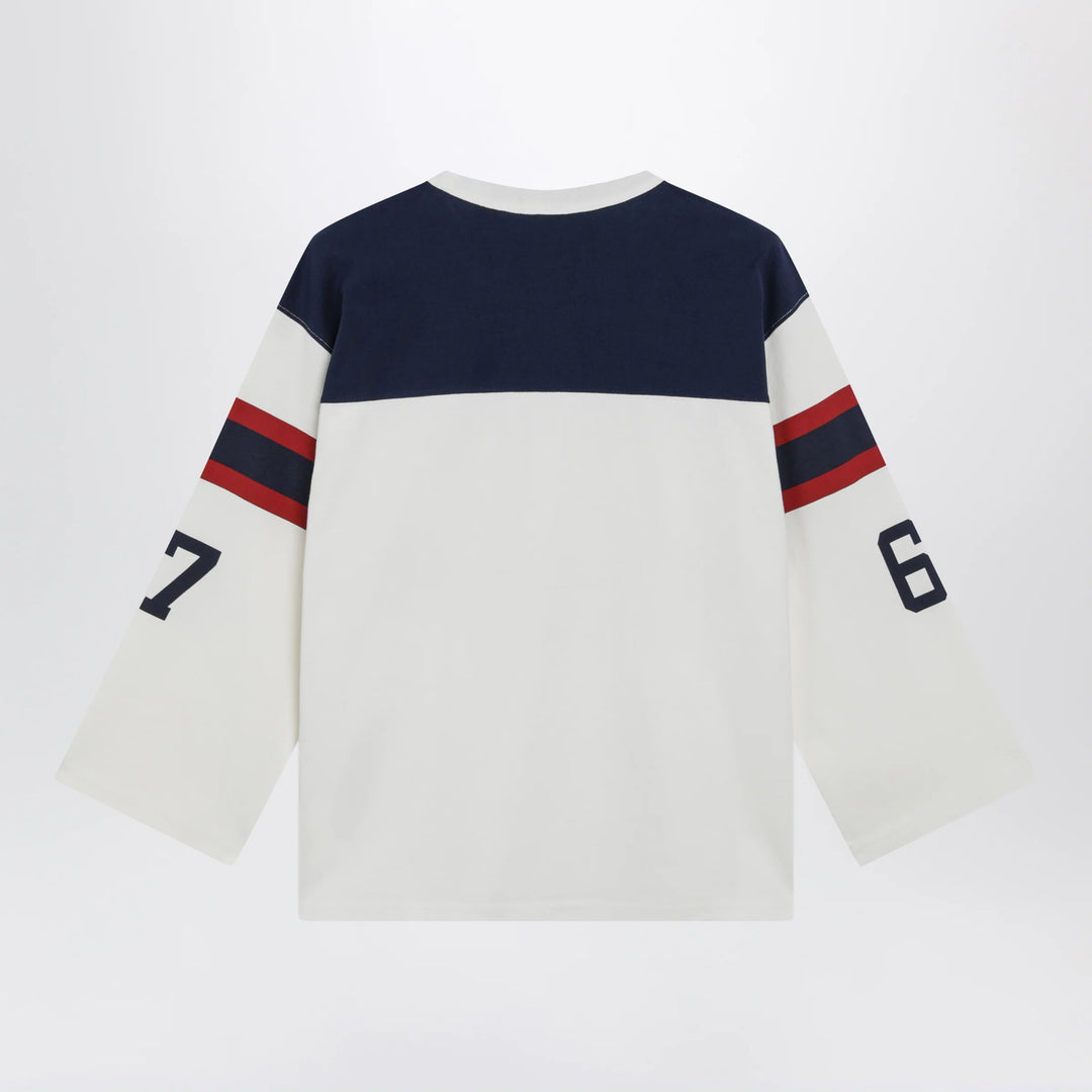 Polo Ralph Lauren - Polo Bear oversized cotton T-shirt in white/navy