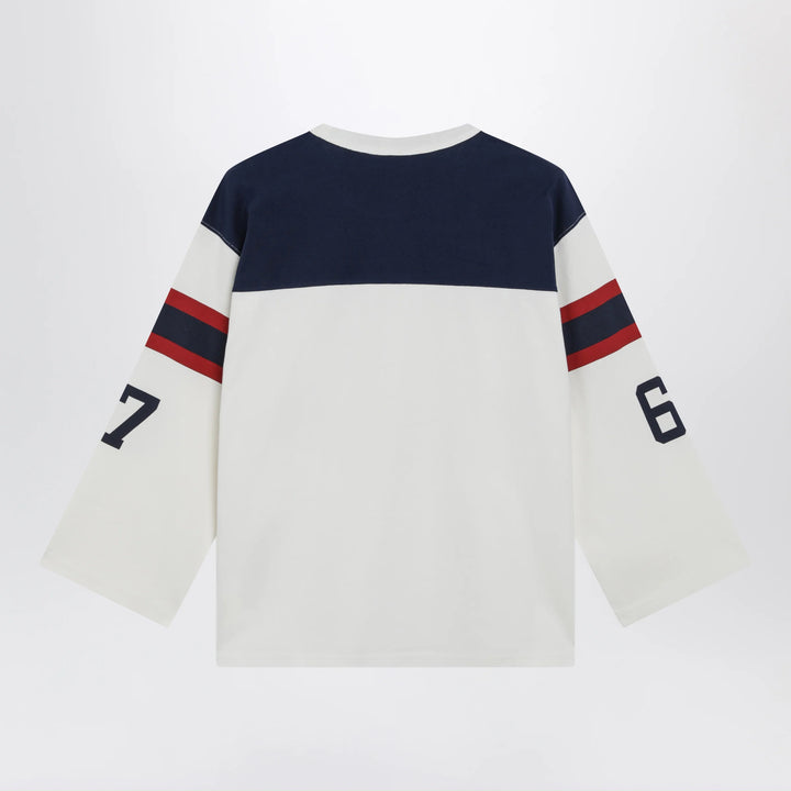 Polo Ralph Lauren - Polo Bear oversized cotton T-shirt in white/navy