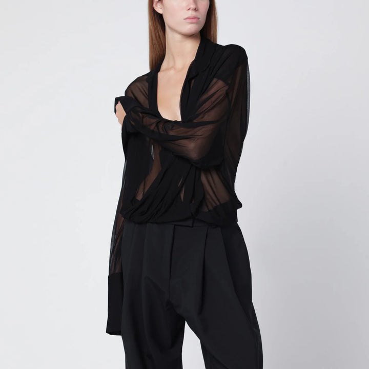 Francesco Murano - Semi-transparent black blouse
