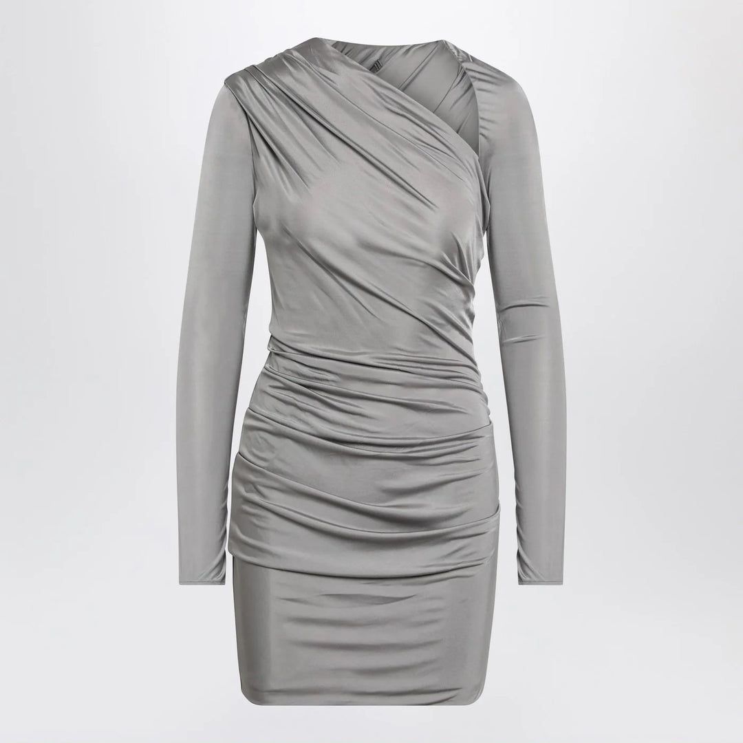 The Attico - Draped grey mini dress