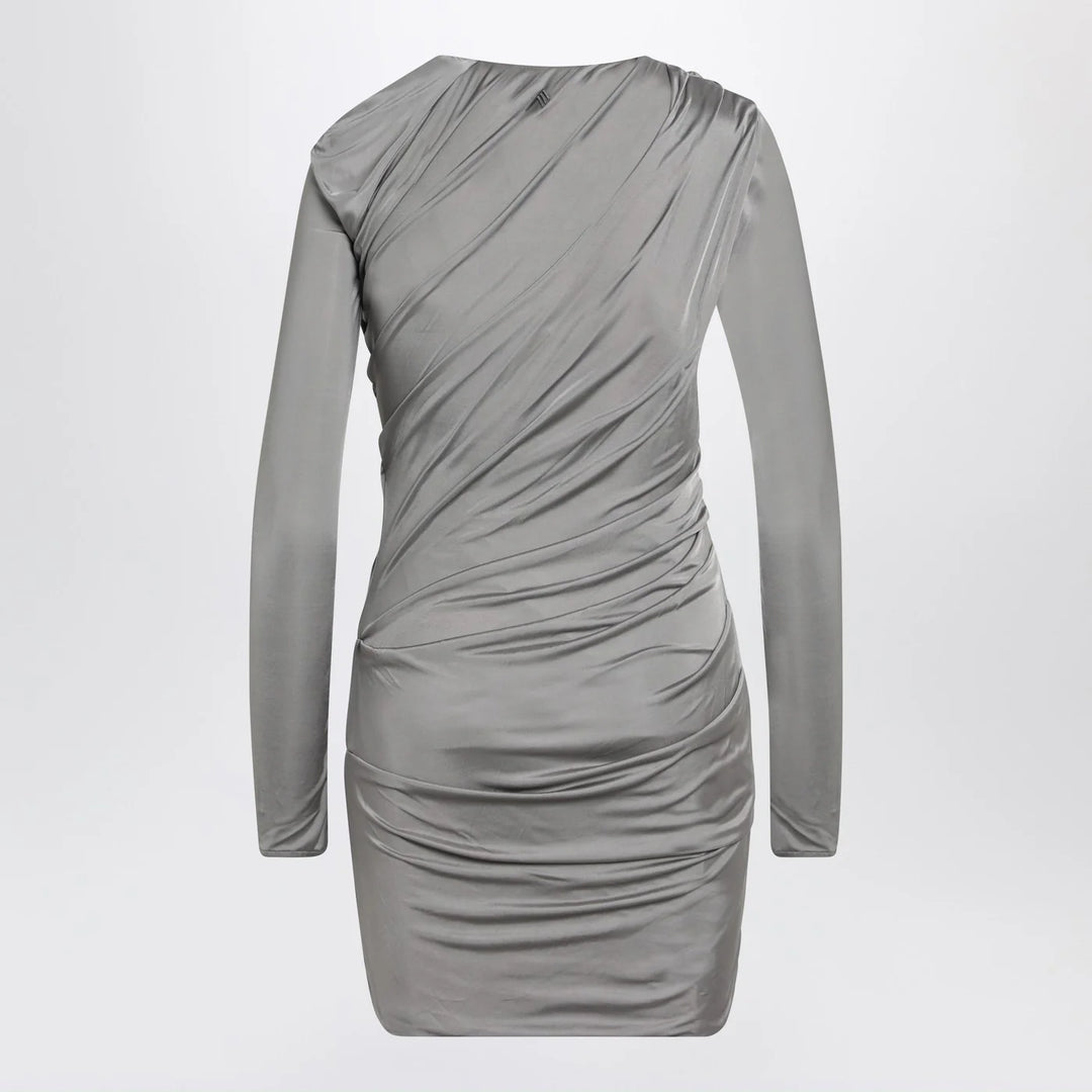 The Attico - Draped grey mini dress