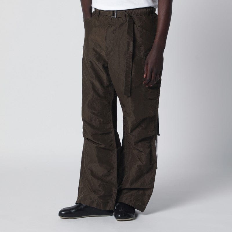 Pants Sacai - Khaki green nylon cargo trousers - 2 Brand