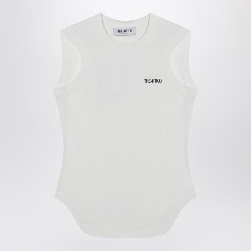 Shirts & Tops The Attico - White tank top with shaped hem - 38 IT Brand
