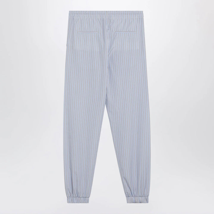 The Attico - Light blue/white striped trousers