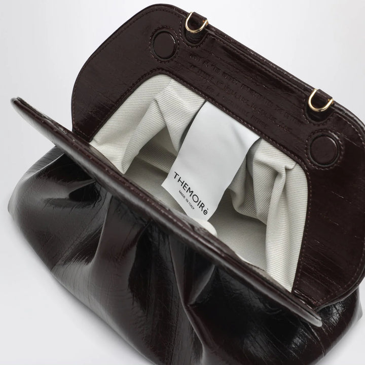 THEMOIRè - Tia clutch in chocolate brown