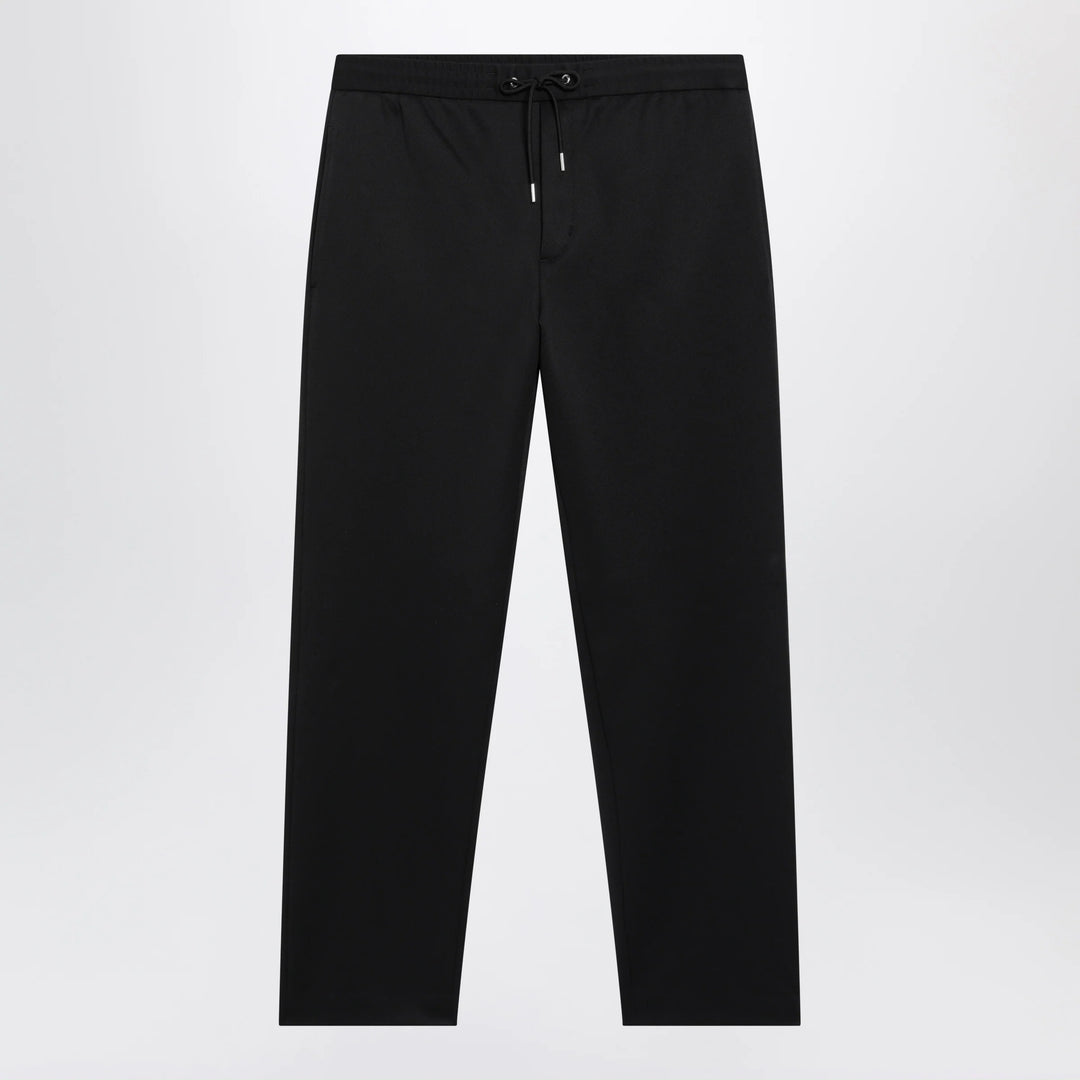 Moncler - Black jogger trousers with logo patch