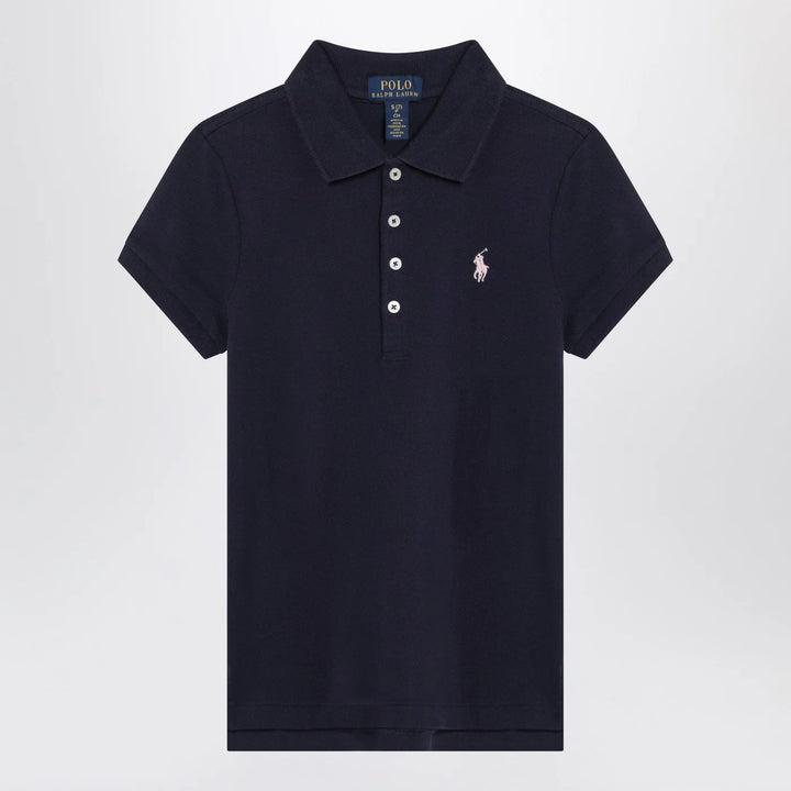 Polo Ralph Lauren - Navy blue cotton polo shirt with embroidered logo