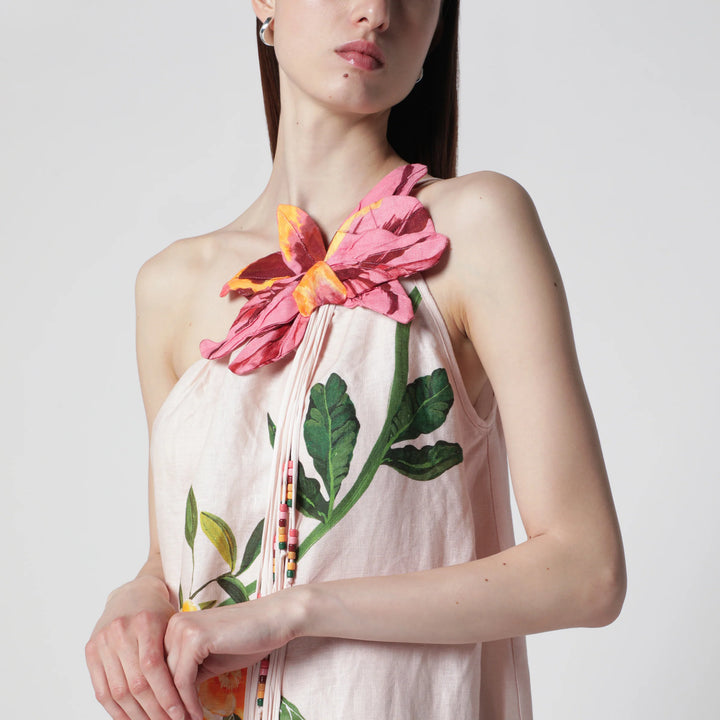 FARM Rio - Garden Terrace floral-print linen maxi dress
