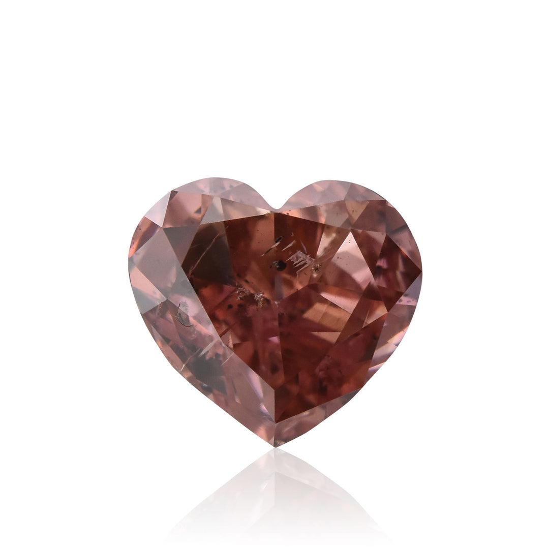 1.01 Carat Fancy Deep Orangy Pink HEART Diamond (SI2) GIA
