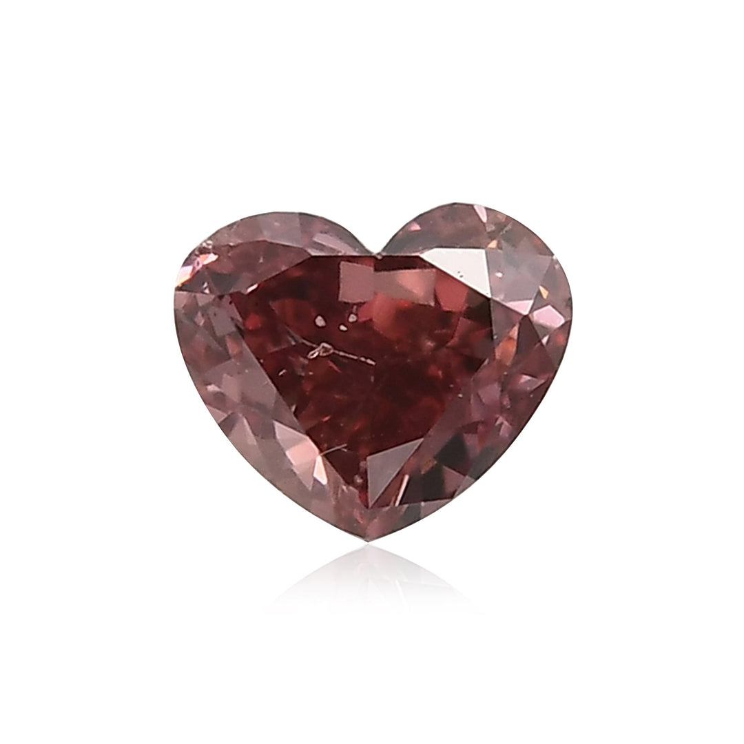 0.16 Carat Fancy Deep Pink HEART Diamond SI2 GIA