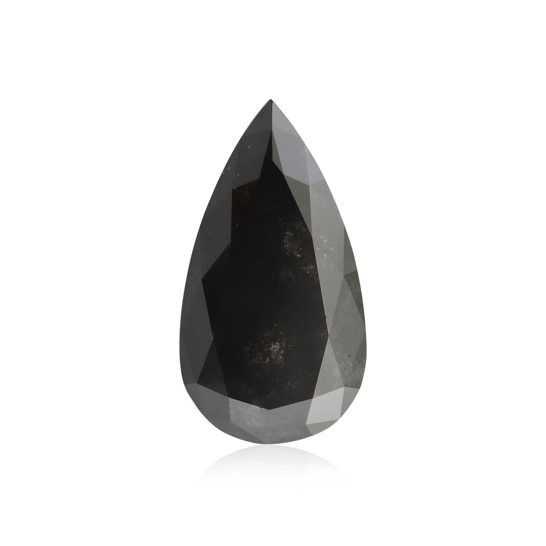 4.89 Carat Fancy Black Pear Diamond  GIA