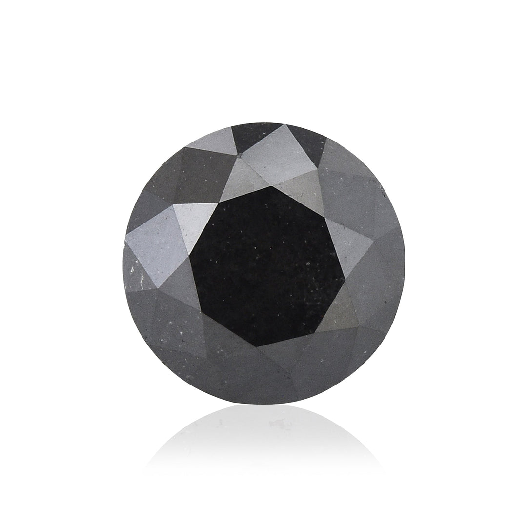 1.17 Carat Fancy Black Round Brilliant Diamond  GIA