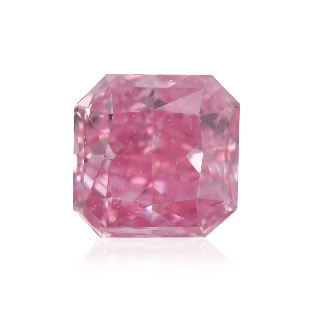 0.30 Carat Fancy Vivid Purplish Pink Radiant Argyle Diamond I2 GIA
