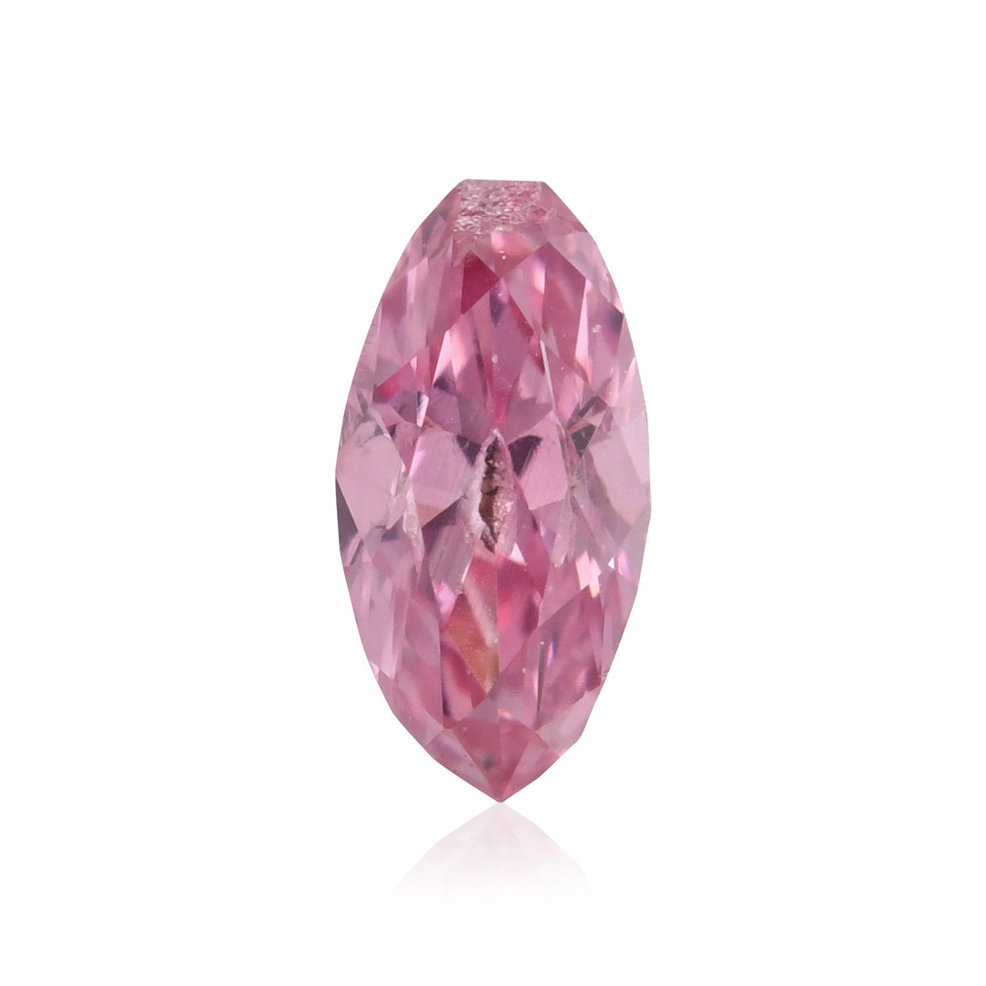 0.14 Carat Fancy Intense Purplish Pink Marquise Diamond (I2) GIA