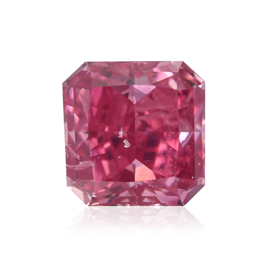 0.31 Carat Fancy Vivid Purplish Pink Radiant Argyle Diamond SI2 GIA