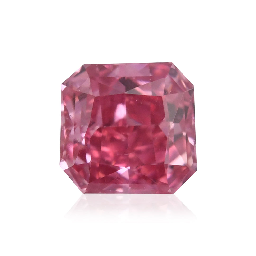 0.16 Carat Fancy Vivid Purplish Pink Radiant Diamond VS1 GIA